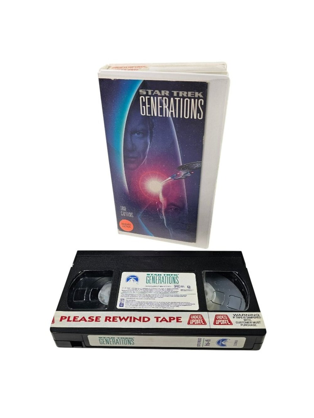 Star Trek Generations VHS Tape (Video Update Previous Rental) Sci-Fi Paramount